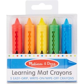 Melissa & Doug Learning Mat Crayons - 5 Colors (for Learning Mats)
