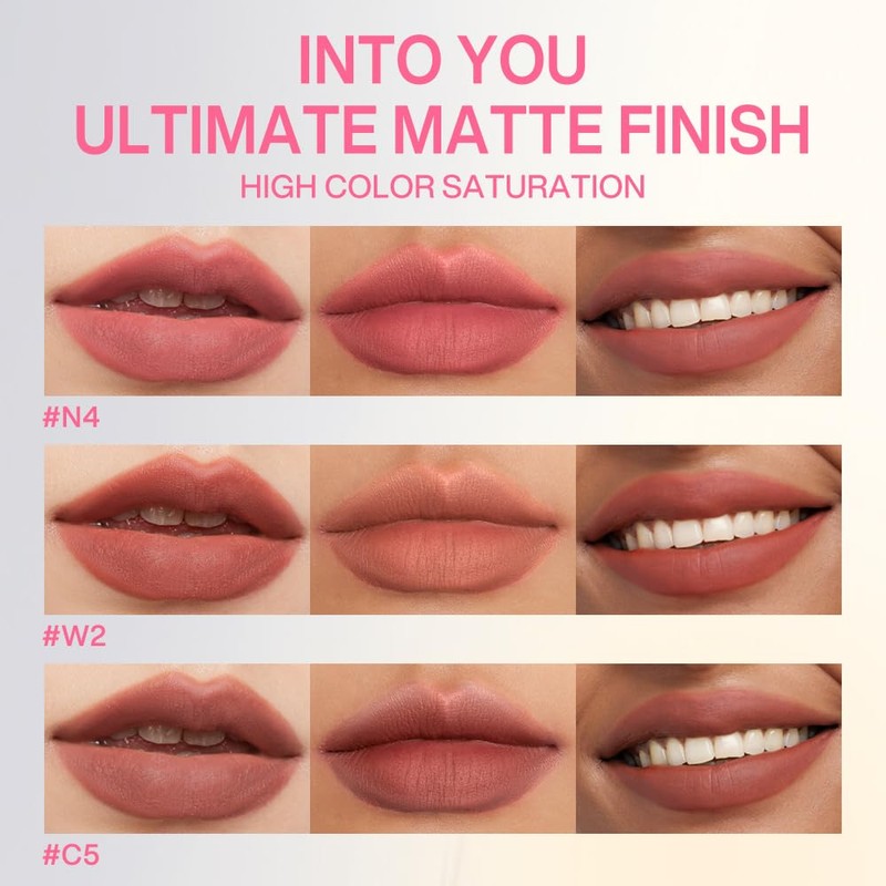 INTO YOU Liquid Matte Lipstick, Long-Lasting with Kiss-Proof, W1
