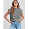 ANRABESS Women's Mock Neck Sleeveless Sweater Vest Casual Cap Sleeve