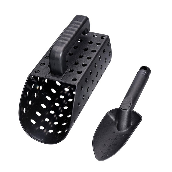 DELITLS Sand Scoop and Shovel for Metal Detecting and Treasure Hunting Professional Sand Scoop With Shovel Hand Tool Sand Scoop Set