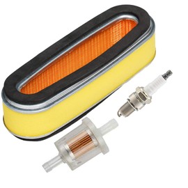HIFROM Replacement 17210-ZE6-505 Air Filter Spark Plug Fuel Filter Replacement for Honda GV150 GV200 GXV120 HR194 HR195 HR21 HR214 HR215 HR21 HRA21 HRA214 HRA215 HRC215 Engine Lawn Mower (1 Set)