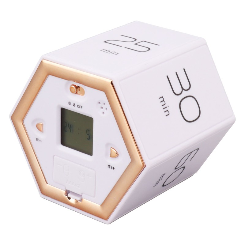 Hex Flip Timer with Mute Alarm Function Magnetic Time Management