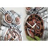 RGWYGCG Steampunk Wall Clock, Owl Decor - Handmade Resin Antique