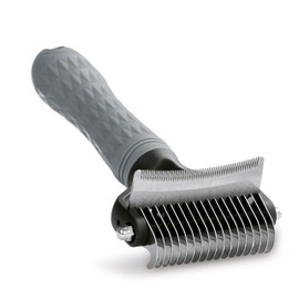 SanMori Pet Brush, Cat Brush, Dog Brush, Terminator, Bolt Knot Comb, Surprisingly, Removes Tangle of Pet Hair, Pet Grooming Brush, For Both Cats and Dogs (Gray)