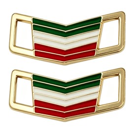 Zigvert Mexico Flag Color Shoe Decoration Charms, Shoelace Tags/Buckles for Sneakers, Boots & Runners — 1 Pair