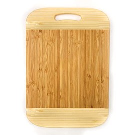 BergHOFF Essentials Natural Bamboo Handled Cutlery Cutting Board 14" Rectangular Brown Hanging Loop Two-tones