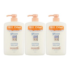 Johnson's Baby pH 5.5 Nourishing Body Wash w/ Almond Oil (1000ml) (Pack of 3)
