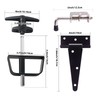 Shed Door Hardware Kit - Complete Gate Set with Hinges,