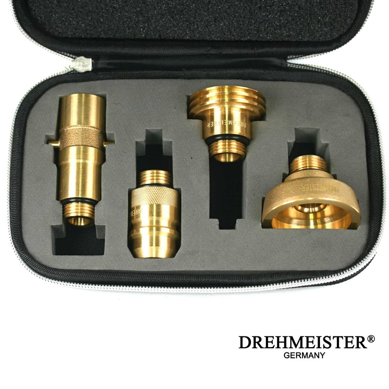 Drehmeister LPG Adaptor Set W21.8 - Tank Adapter with Case