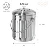 OGGI Countertop Compost Bin with Lid-1 Gallon Indoor Compost Bin
