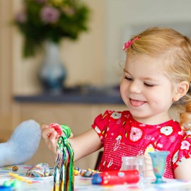 Hungdao 20 Pcs Christmas Child Operation Comet Balls Bouncy Balls Party Favors for Kids Toddler Large Rubber Bouncy Balls with Colorful Streamers Rainbow Party Favors