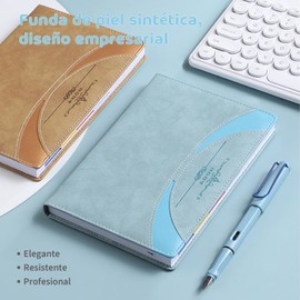 MESVIER Agenda 2024, Planificador Diario, Semanal y Mensual con Pestañas de Enero a Diciembre 2024 con Papel de Alta Calidad, Una Hoja por Día, Tamaño A5 (21 x 14.5 cm), Color Azul