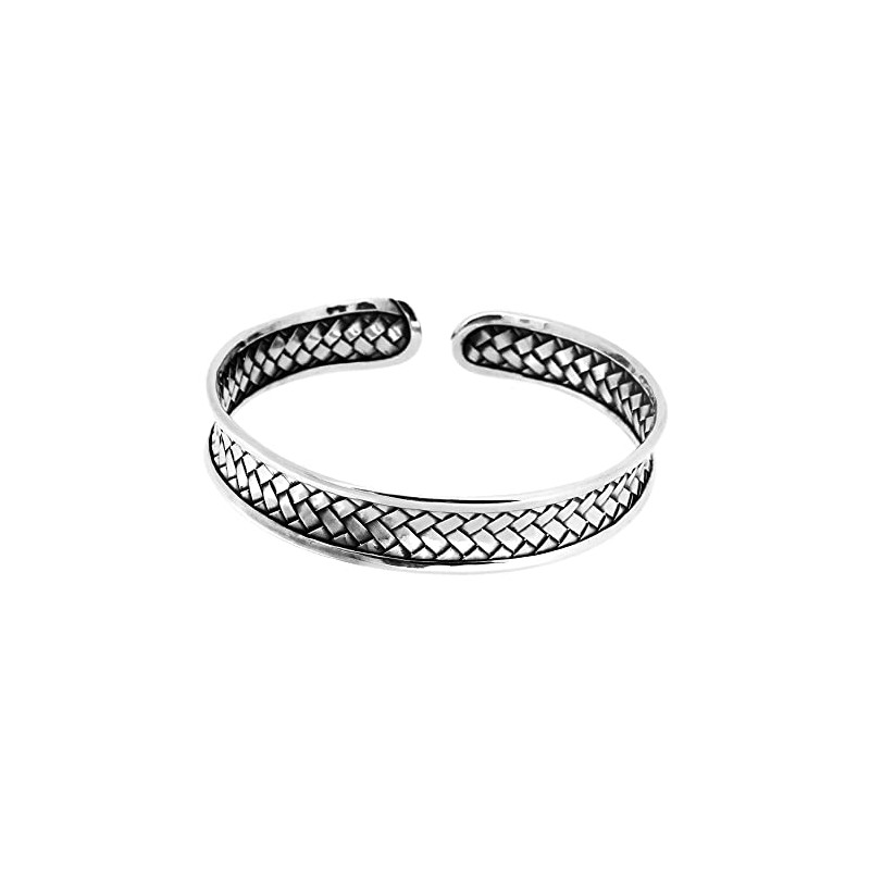 TreasureBayWomens 925 Sterling Silver Cuff Bangle Bracelet