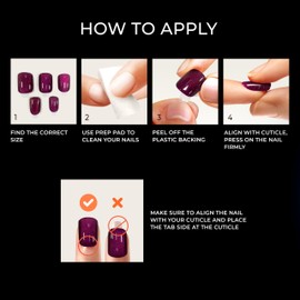 KISS colorFX by imPRESS Press On Nails , 'Before Hours', Black, Short Size, Oval Shape, Includes 30 Fake Nails, Prep Pad, Instructions Sheet, 1 Manicure Stick, 1 Mini File