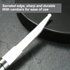 Setaria Viridis Stainless Steel Serrated Grapefruit Knife, 3.9 inches, Silver,