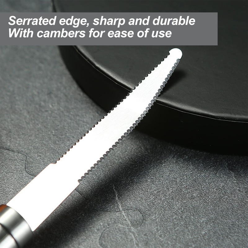 Setaria Viridis Stainless Steel Serrated Grapefruit Knife, 3.9 inches, Silver,