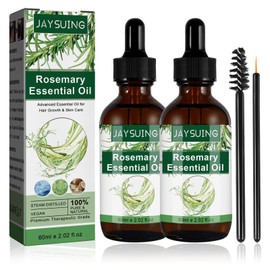 2 x Rosemary Oil for Hair Hair Growth Accelerate Rosemary Water Hair Rosemary Essential Oil 60 ml Accelerate Hair Growth Suitable for Aromatherapy Massage