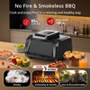 Electric Grill Indoor, Smokeless Barbecue Grill, 7-in-1 Air Fryer Combo,