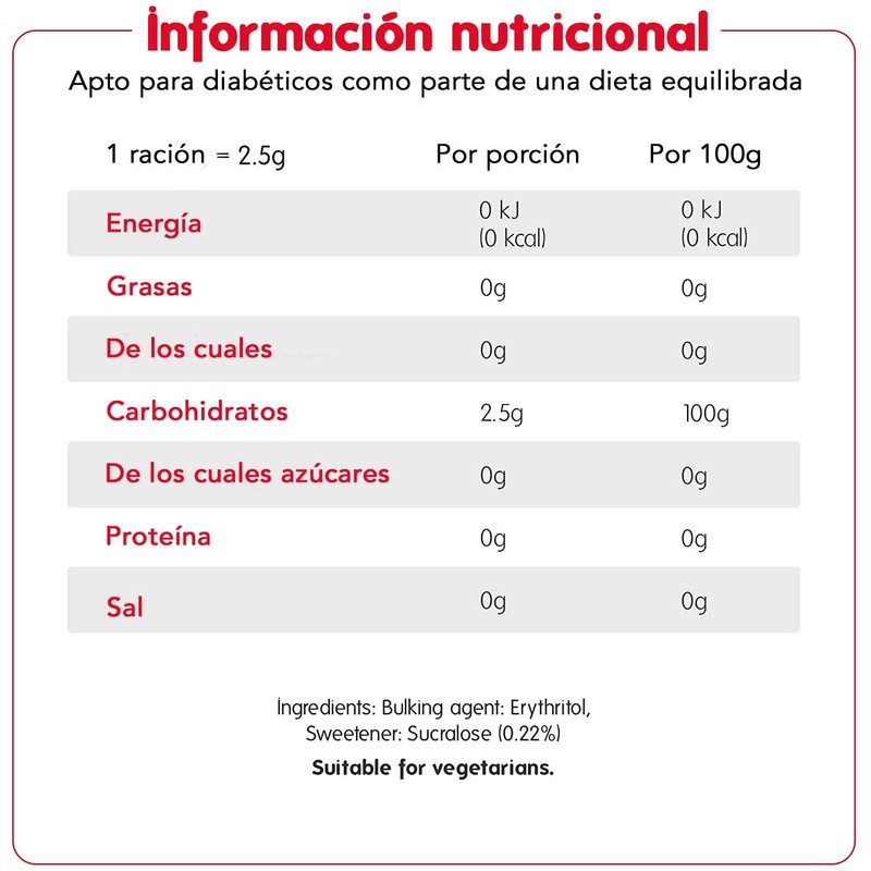 Canderel Sugarly, Endulzante Granulado, Crujiente, Sin Calorías, Sustituto de Azúcar