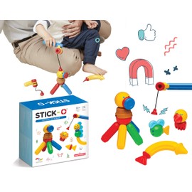 Stick-O Magnetic Building Blocks for Children from 1 Years, Creative Construction Toy, Educational Toy with Magnet, Angel Set for Girls and Boys, Montessori Toy, 26-Piece Set