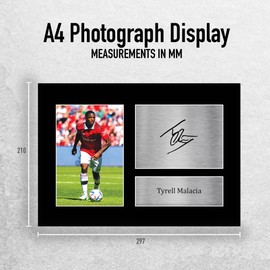 HWC Trading A4 Tyrell Malacia Gifts Printed Signed Autograph Picture for Football Fans and Supporters - A4