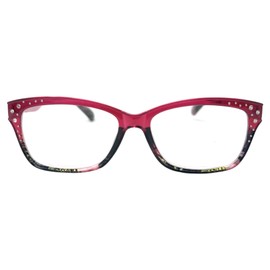 Incredible Bargains The Sophia Glam Vintage Cat-Eye Reading Glasses + 1.75 Ruby Red
