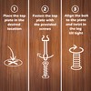 WADDELL Furniture Leg Mounting Bracket (4 Count, Straight Top Plate)