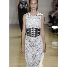 MEGAUK Women Wide Rivets Waist Belt Fashion Faux Leather Hollow Waistband Retro Hollow Belt For Decoration