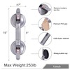 HEINSY 15inch Suction Shower Grab Bar, Portable Shower Handle Bar