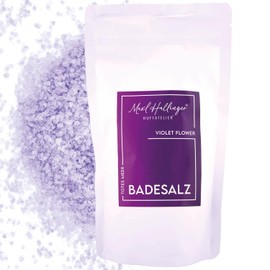 Hallingers Violet Flower - Hochwertiges Badesalz als Geschenk mit Totes Meer Badesalz - aus dem Maxl Hallinger Duftatelier (Set) - Ostergeschenke Osterkörbchen Ostereier & als Osterdeko | Geburtstag G