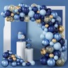 Kit arco palloncino blu, 133 pezzi, ghirlanda palloncino compleanno con