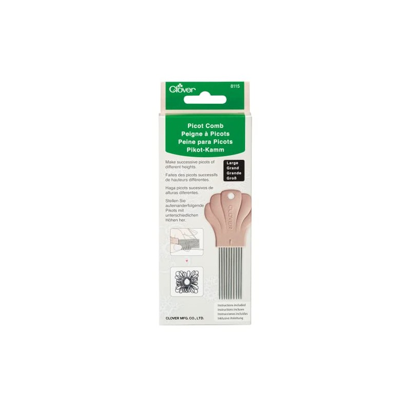 Clover Picot Comb Taupe 8115