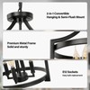 WBinDX 4-Light Farmhouse Chandelier, Modern Hanging Pendant Lighting, Convertible Semi