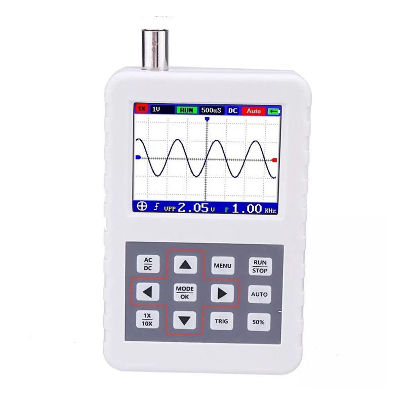Digital Oscilloscope Handheld Oscilloscope Mini Size Oscilloscope with 5M Bandwidth