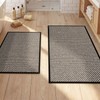 YIHOUSE Thin Bath Mat Black Bathroom Rugs Sets 2 Pieces,