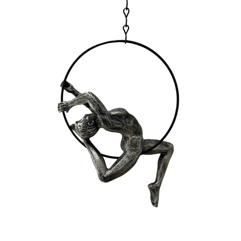 Haute Collage 1x Antique Silver Female Gymnast Acrobat on a