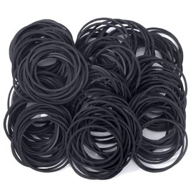200pcs Black Natural Rubber Elastic Bands Heavy Duty Bands for Hair Home, Pens, Catapults, Bills, Bank Paper, Office Supplies(38mm)