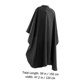 Baluue Barber Cloth Hair Cutting Apron Gown Hair Shampoo Cape Haircutting Apron Hairstylist Satin Cape Barber Haircut Cape Hair Cutting Cape Barber Gown Hair Stylist Cape Coating Black