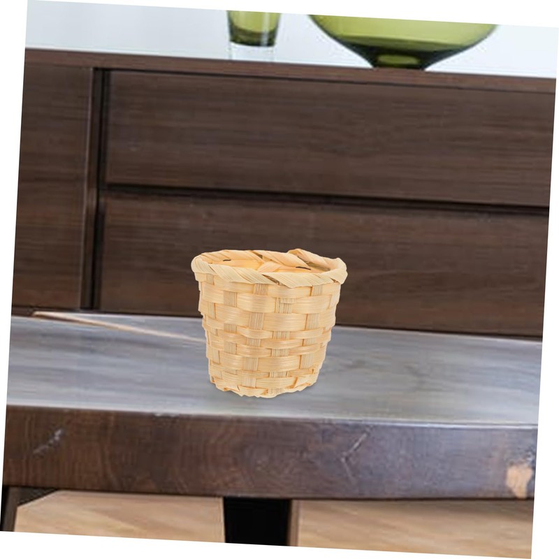 STOBAZA 3sets Tiny Basket Organizer Woven Storage Basket Small Baskets