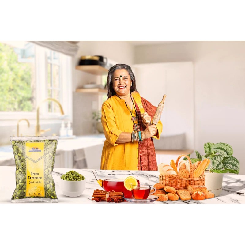 Rani Green Cardamom Pods Spice (Hari Elachi) 14oz (400g)