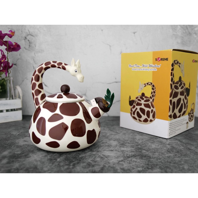 Whistling Tea Kettle for Stove Top Enamel on Steel Teakettle,