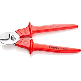 Knipex 95 06 230 VDE-Tested Cable Shears, Red/Silver, 230 mm