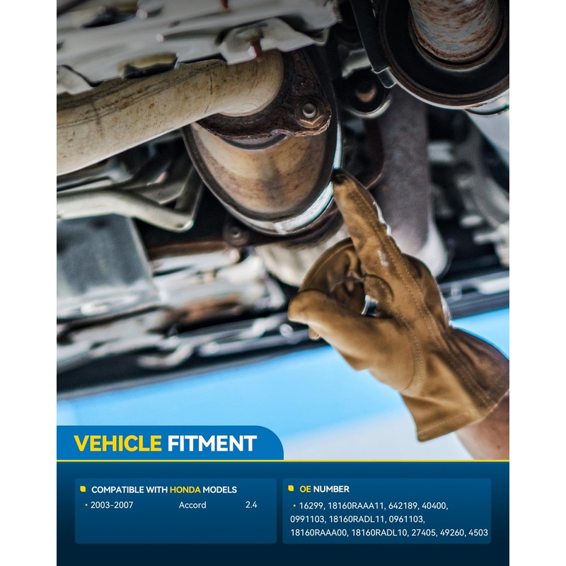 PHILTOP Rear Catalytic Converter Kit Direct-Fit Compatible with Honda Accord