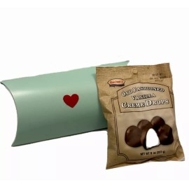 Zachary Chocolates Old Fashioned Vanilla Creme Drops 8 oz Bag Ready For Valentine Easter Gifting