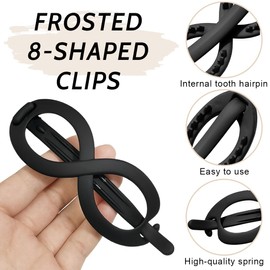 6 Stück Haarspange für Damen Französische Hair Clip Set Banana Clip Ellipse Haarspangen Rutschfest Haarklammern für Dünnes oder Dickes Haar Groß Klassische Vintage Matt Haarspange für Frauen Mädchen