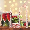 AFINETH Valentine Day Flameless Taper Candles with Heart, 9.6" Real