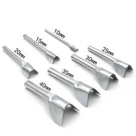 Bleiou 7pcs Leather Craft Cutting Tools V-Shape Punch Cutter Tools for Belt Wallet Bag with 7 Sizes (10mm/15mm/20mm/25mm/30mm/35mm/40mm)