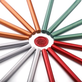 Yoption 16 Pack Christmas Glue Gun Sealing Wax Sticks for Wax Seal Stamp, Great for Wedding Invitations, Cards, Envelopes (Christmas Series Color)