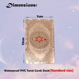 Tarot Cards Deck with Guidebook Tarot Cards Deck Set,PVC Waterproof Tarot Cards Divination Tool for Beginners and Expert Readers(Rose Gold)