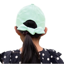TRAX SHOP TGY-0119 Back Ribbon Cap Hat Cap Kids Ribbon Back Ribbon Spring Summer Autumn Children Hat Elementary School 20.5 inches (52 cm) 54 cm) TGY-0119 (JP, Number Size, 20.5 inches (52.0 cm), 21.3 inches (54.0 cm), Mint Green)